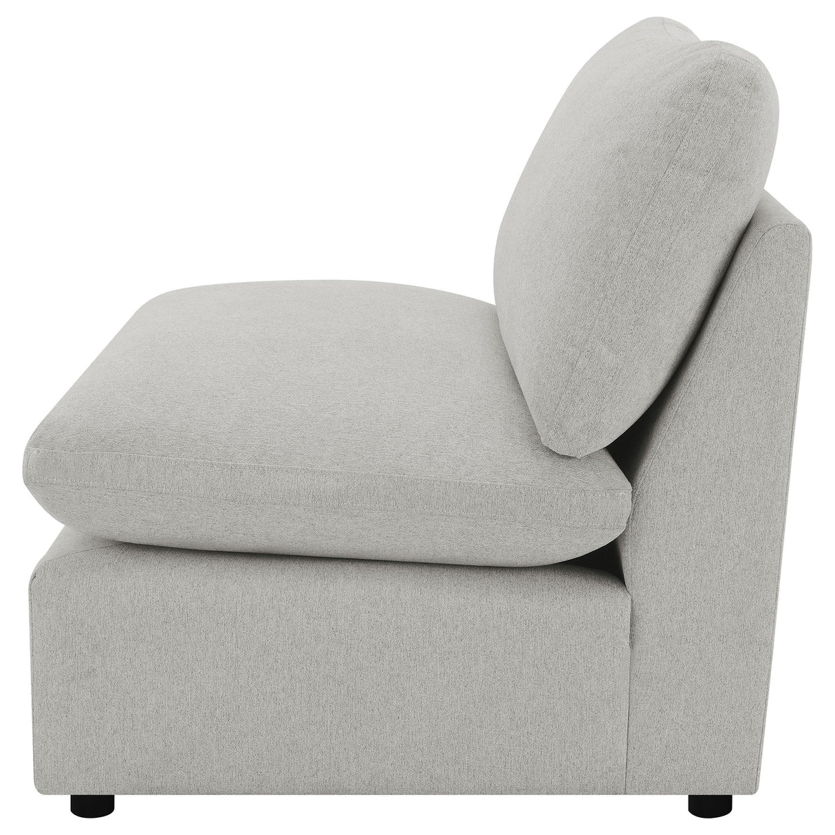 Collins Gray Upholstered Armless Chair from Coaster - Luna Furniture