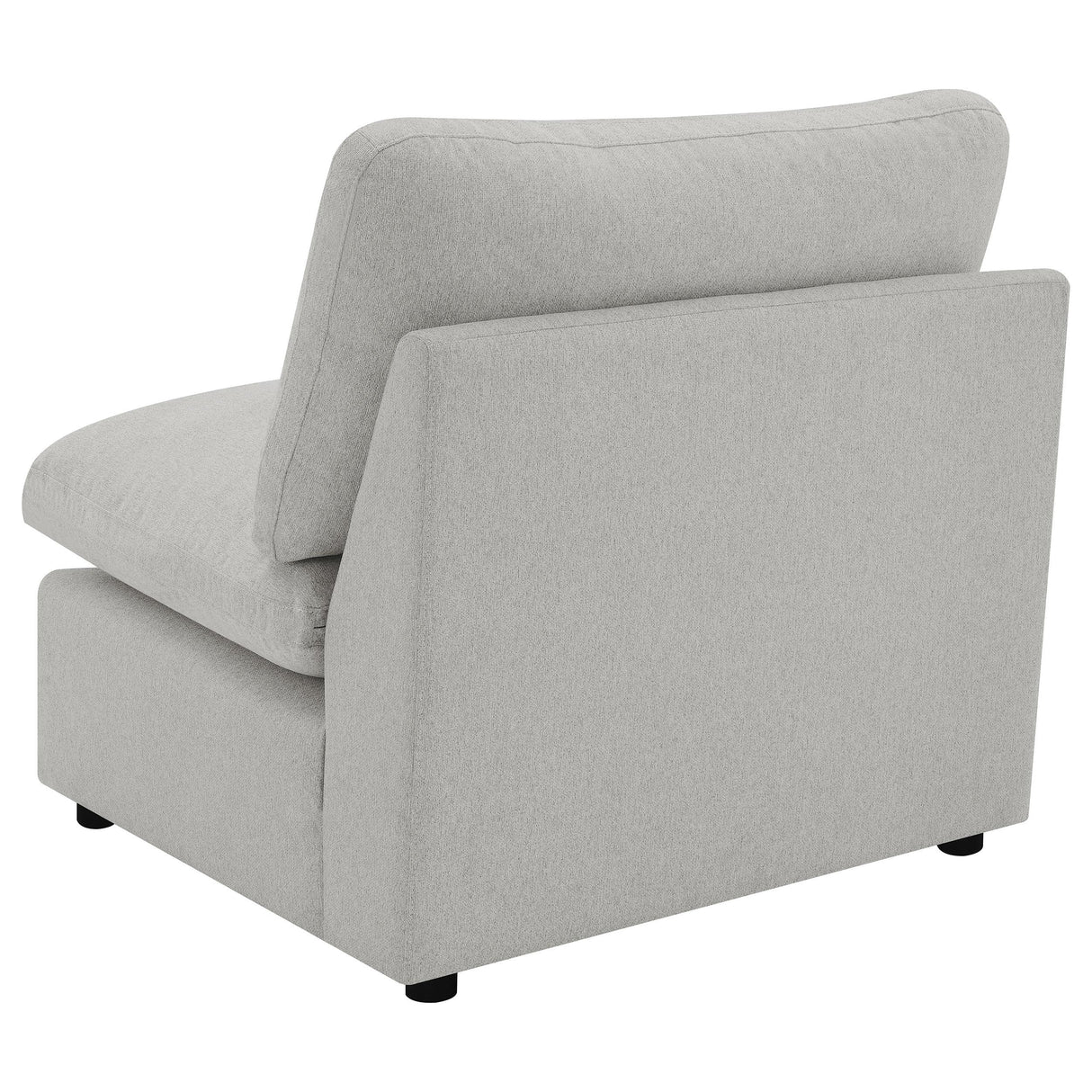 Collins Gray Upholstered Armless Chair from Coaster - Luna Furniture