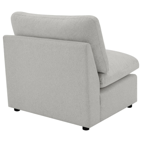 Collins Gray Upholstered Armless Chair from Coaster - Luna Furniture