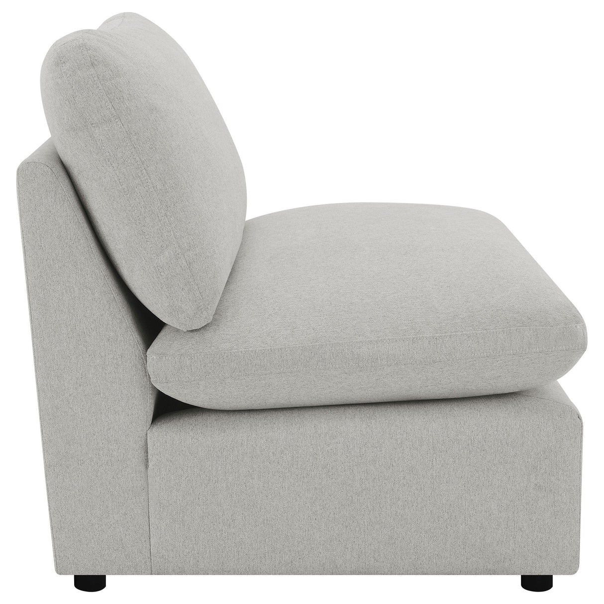 Collins Gray Upholstered Armless Chair from Coaster - Luna Furniture