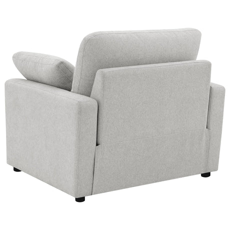 Collins Gray Upholstered Power Recliner Chair from Coaster - Luna Furniture