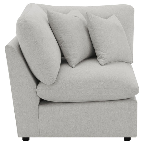 Collins Grey Upholstered Corner Chair from Coaster - Luna Furniture