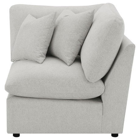 Collins Grey Upholstered Corner Chair from Coaster - Luna Furniture
