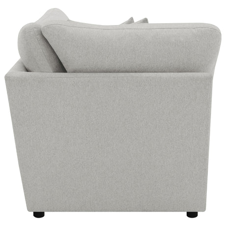 Collins Grey Upholstered Corner Chair from Coaster - Luna Furniture