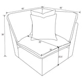 Collins Grey Upholstered Corner Chair from Coaster - Luna Furniture