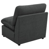 Collins Modular Armless Chair Dark Grey from Coaster - Luna Furniture