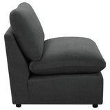 Collins Modular Armless Chair Dark Grey from Coaster - Luna Furniture