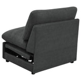 Collins Modular Power Armless Recliner Dark Grey from Coaster - Luna Furniture