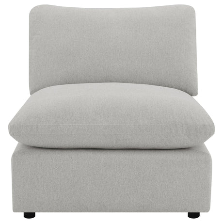 Collins Upholstered Armless Power Recliner Grey from Coaster - Luna Furniture