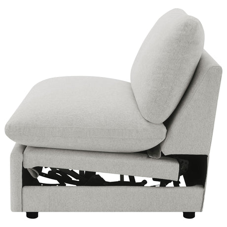 Collins Upholstered Armless Power Recliner Grey from Coaster - Luna Furniture