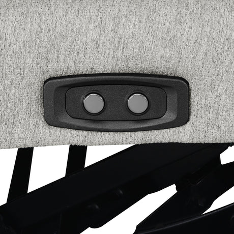 Collins Upholstered Armless Power Recliner Grey from Coaster - Luna Furniture