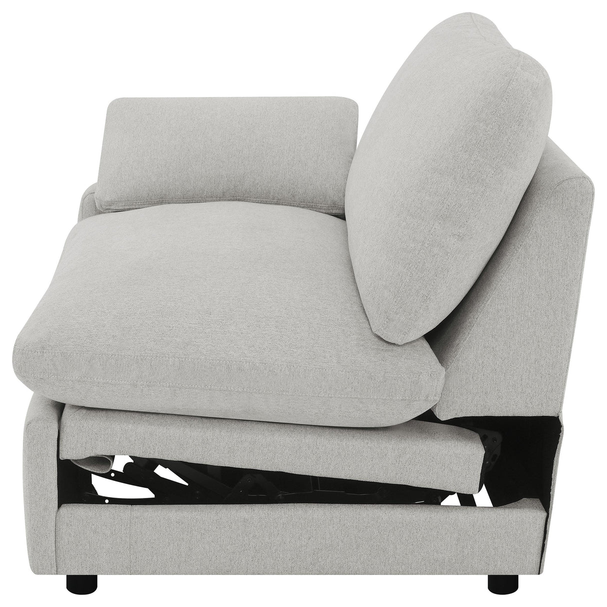 Collins Upholstered LAF Power Recliner Grey from Coaster - Luna Furniture