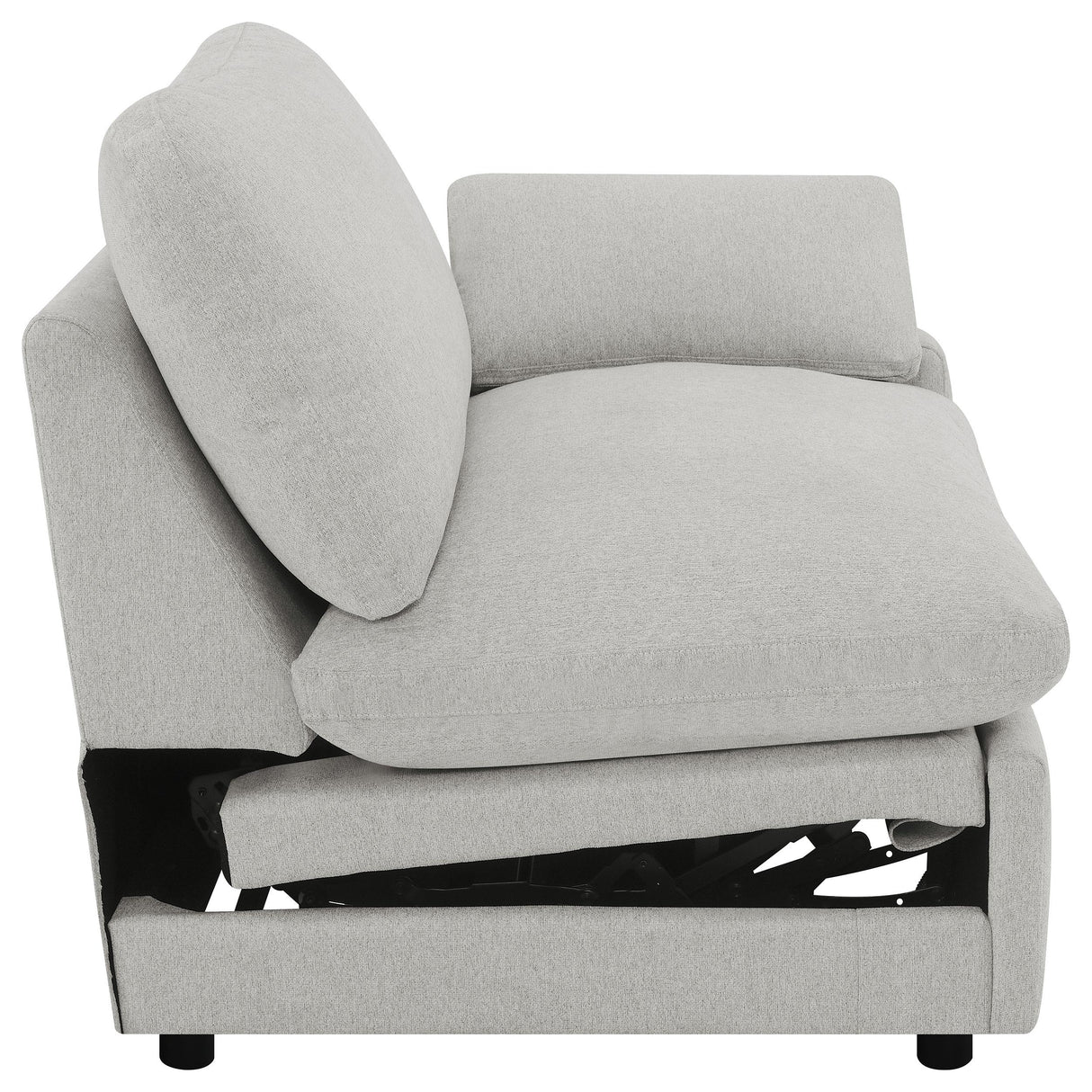 Collins Upholstered RAF Power Recliner Grey from Coaster - Luna Furniture