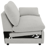 Collins Upholstered RAF Power Recliner Grey from Coaster - Luna Furniture