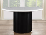 Colvin Black/White Round Marble Top Dining Room Set from Steve Silver - Luna Furniture