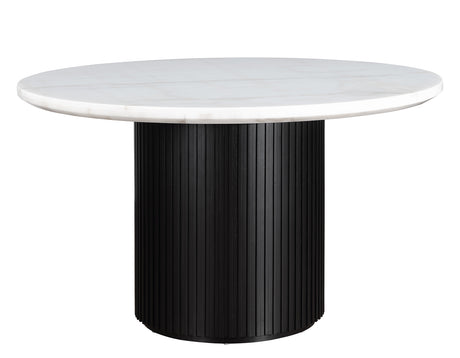 Colvin Black/White Round Marble Top Dining Room Set from Steve Silver - Luna Furniture