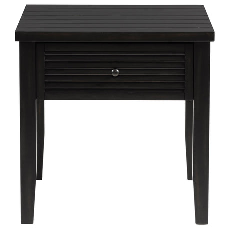 Concord Distressed Java 1-Drawer Square End Table from Coaster - Luna Furniture