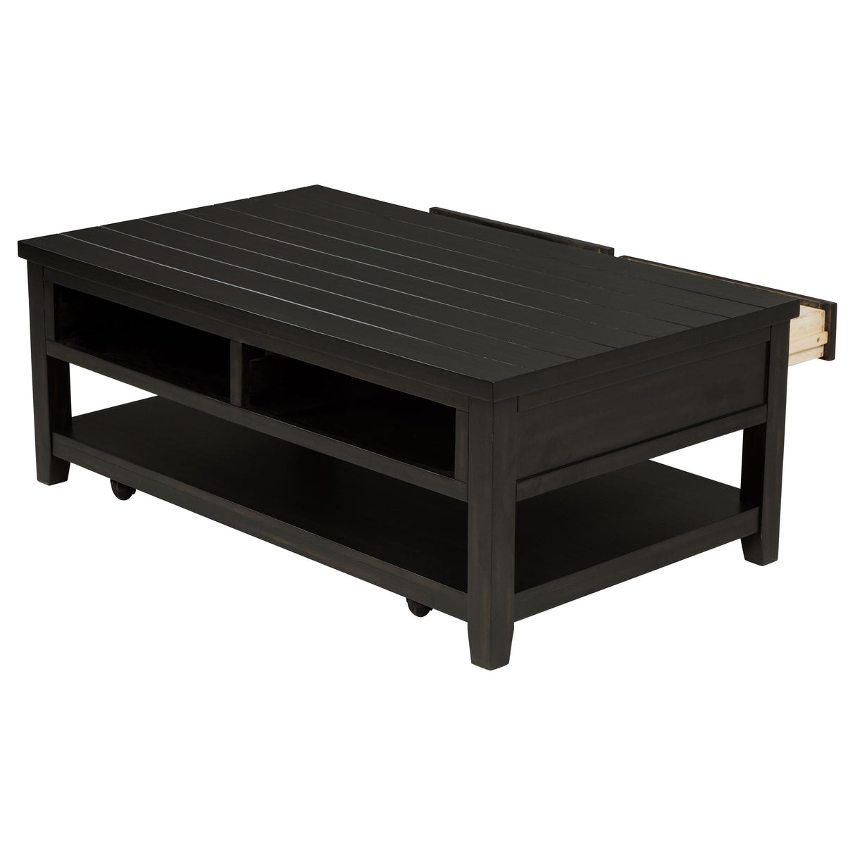 Concord Distressed Java 2-Drawer Rectangular Coffee Table from Coaster - Luna Furniture