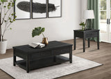 Concord Distressed Java 2-Piece Coffee and End Table Set from Coaster - Luna Furniture