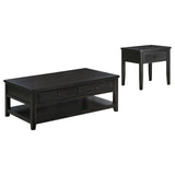 Concord Distressed Java 2-Piece Coffee and End Table Set from Coaster - Luna Furniture