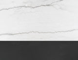 Conrad 48″ White Marble Top Dining Table with Black Conical Base from Steve Silver - Luna Furniture