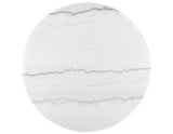 Conrad 48″ White Marble Top Dining Table with Black Conical Base from Steve Silver - Luna Furniture