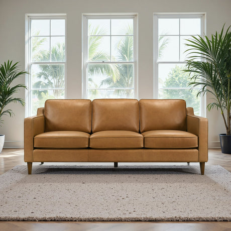 Cooper Tan Genuine Leather Sofa from Midinmod - Luna Furniture