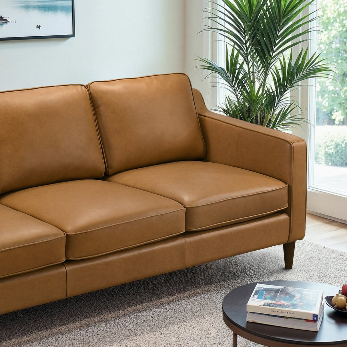 Cooper Tan Genuine Leather Sofa from Midinmod - Luna Furniture