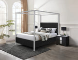 Cora Black King Canopy Bed from Crown Mark - Luna Furniture