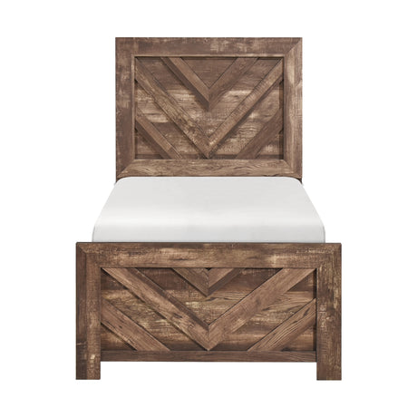 Corbin Brown Crossbuck Panel Youth Bedroom Set from Homelegance - Luna Furniture