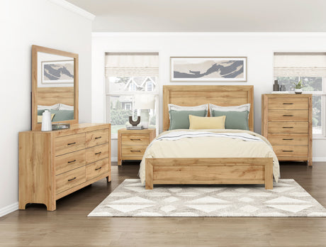 Corbin Natural Full Panel Bed from Homelegance - Luna Furniture