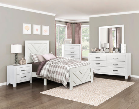 Corbin White Crossbuck Panel Youth Bedroom Set from Homelegance - Luna Furniture