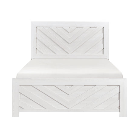 Corbin White Crossbuck Queen Panel Bed from Homelegance - Luna Furniture