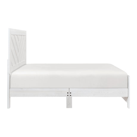 Corbin White Crossbuck Queen Panel Bed from Homelegance - Luna Furniture