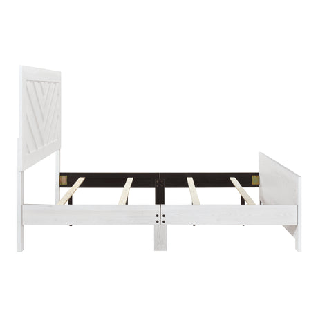 Corbin White Crossbuck Queen Panel Bed from Homelegance - Luna Furniture
