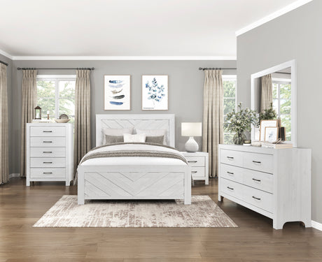 Corbin White Crossbuck Queen Panel Bed from Homelegance - Luna Furniture