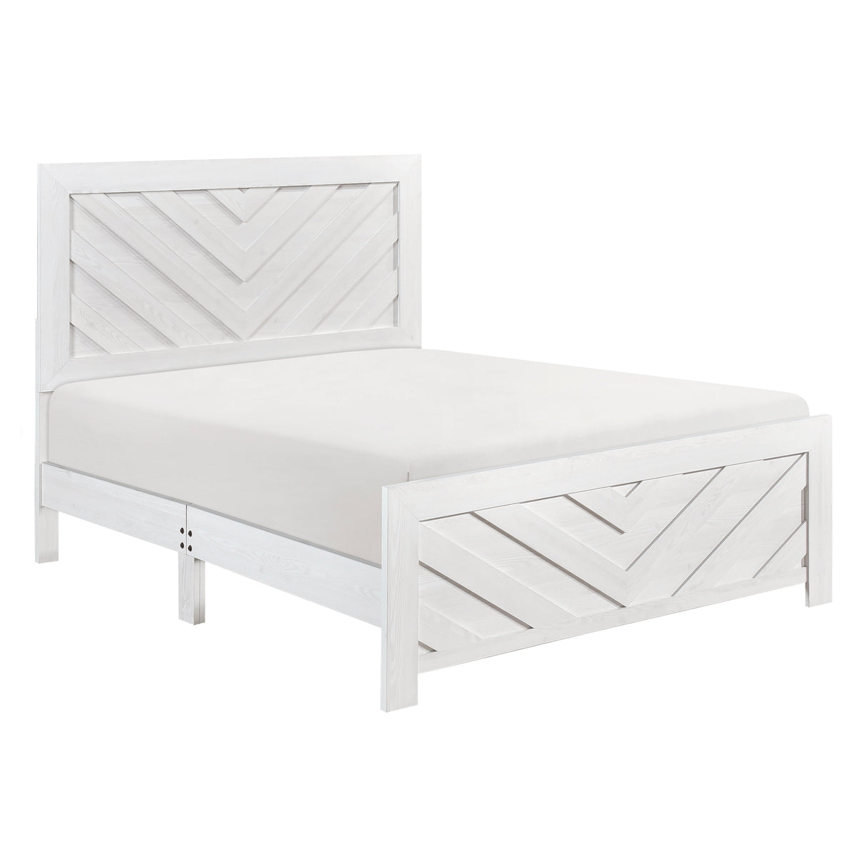 Corbin White Crossbuck Queen Panel Bed from Homelegance - Luna Furniture