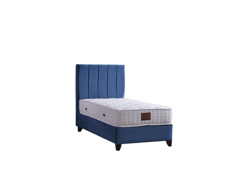 Cordoba Light Blue Queen Storage Bed with Headboard from Furnia - Luna Furniture