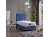Cordoba Light Blue Queen Storage Bed with Headboard from Furnia - Luna Furniture