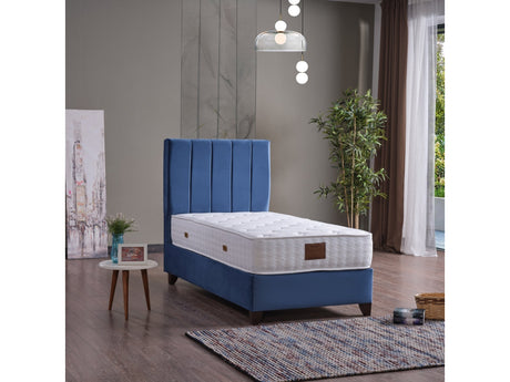 Cordoba Light Blue Queen Storage Bed with Headboard from Furnia - Luna Furniture