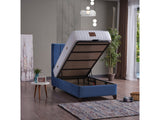 Cordoba Twin Storage Bed With Headboard in Light Blue from Furnia - Luna Furniture