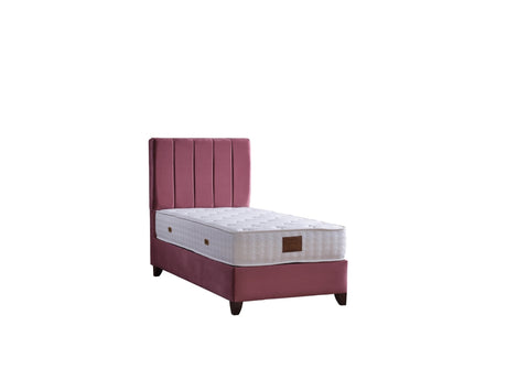 Cordoba Dusty Rose Queen Storage Bed with Headboard from Furnia - Luna Furniture