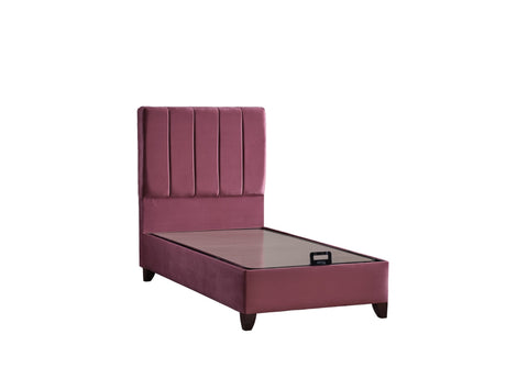 Cordoba Dusty Rose Queen Storage Bed with Headboard from Furnia - Luna Furniture