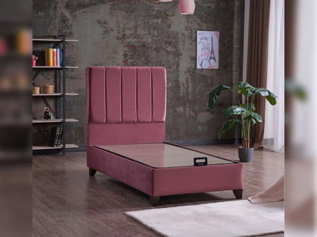 Cordoba Dusty Rose Queen Storage Bed with Headboard from Furnia - Luna Furniture