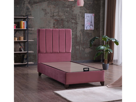 Cordoba Twin Storage Bed With Headboard in Dusty Rose from Furnia - Luna Furniture