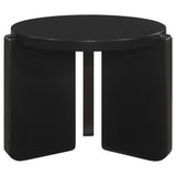 Cordova Black 2-Piece Solid Wood Coffee and End Table Set from Coaster - Luna Furniture