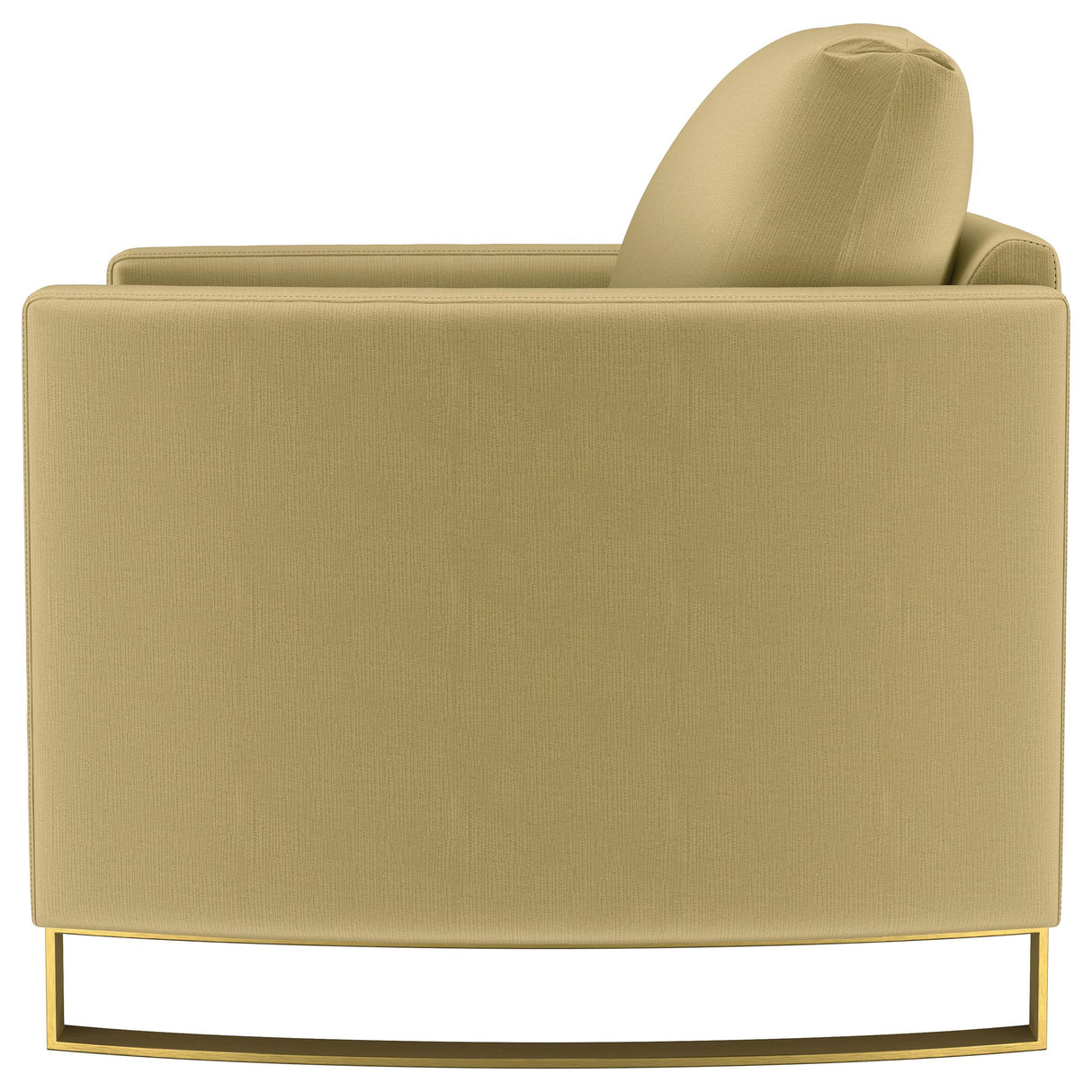 Corliss Camel Velvet Curved Track Arm Chair from Coaster - Luna Furniture