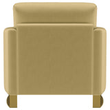 Corliss Camel Velvet Curved Track Arm Chair from Coaster - Luna Furniture