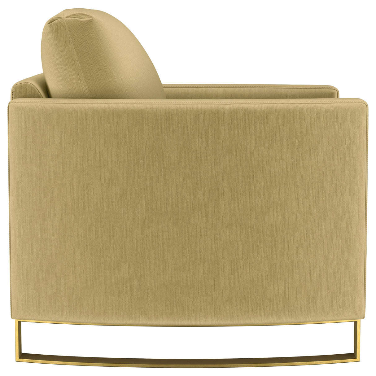 Corliss Camel Velvet Curved Track Arm Chair from Coaster - Luna Furniture