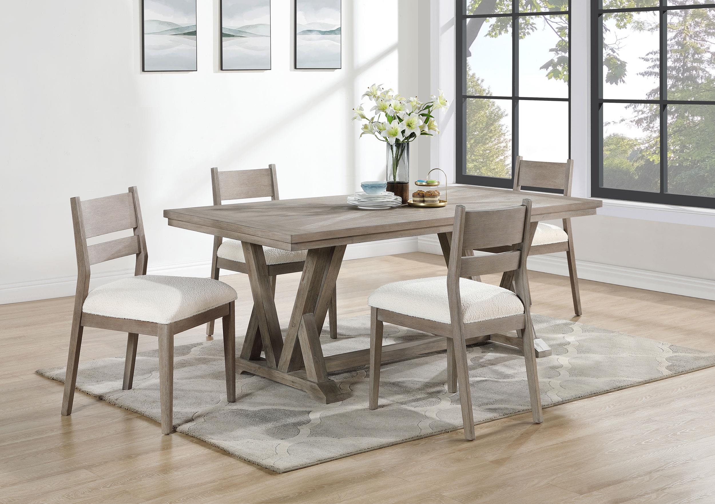 Coaster Cornelia Coastal Gray 5-Piece Rectangular Dining Set